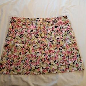 C J Banks women's size 22 W skirt plus size have shorts inside floral print EUC